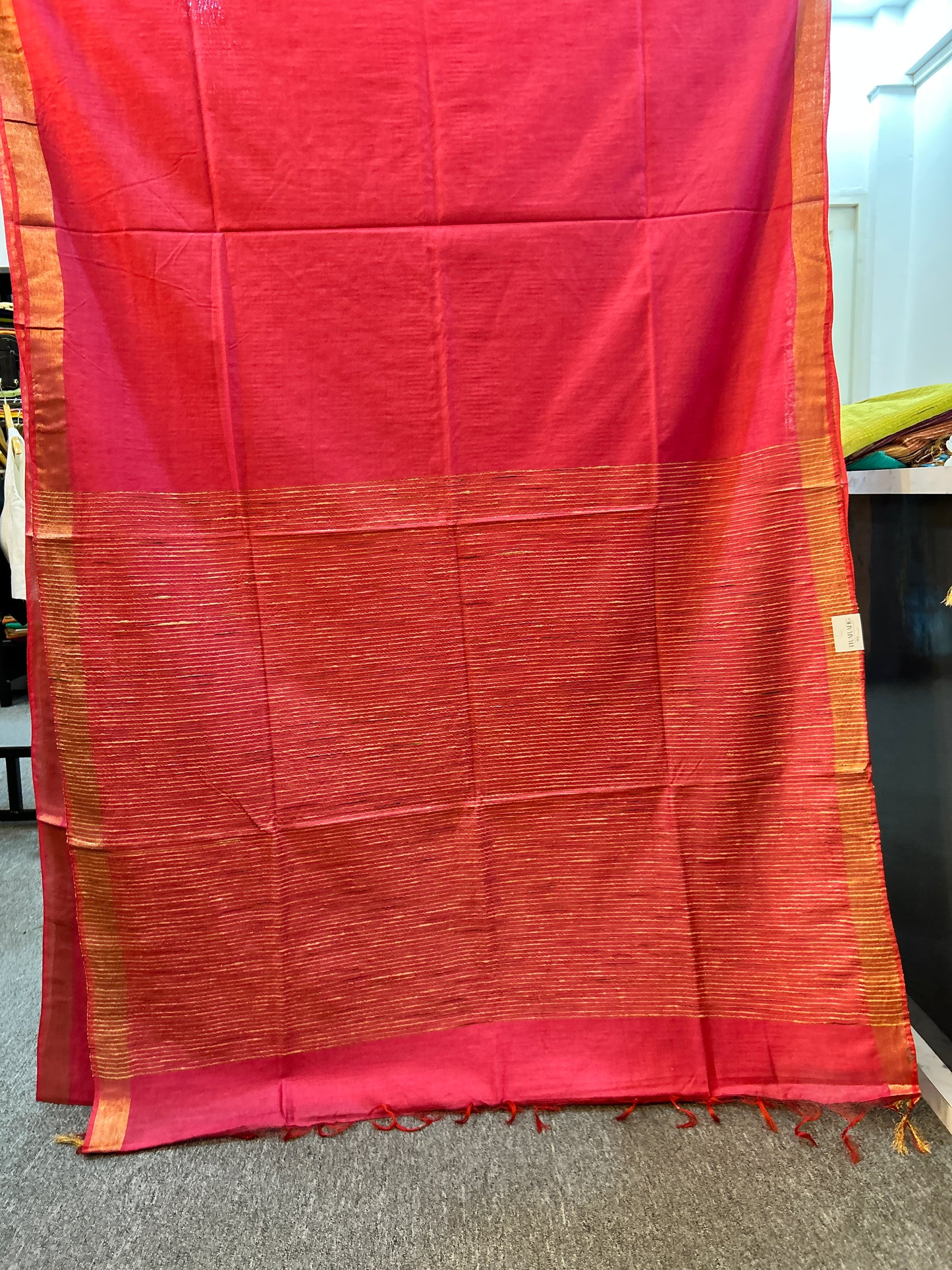 PINK BANANA COTTON SAREE