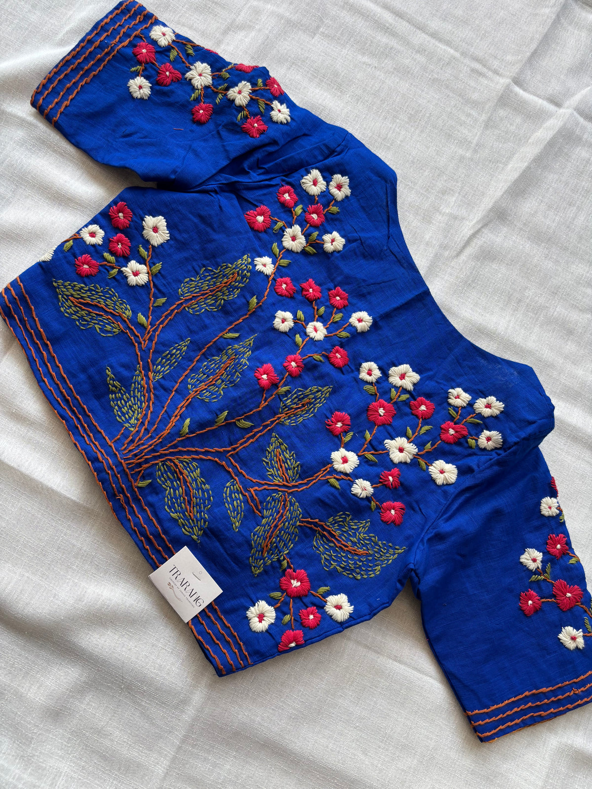 Navy blue Embroidered blouse