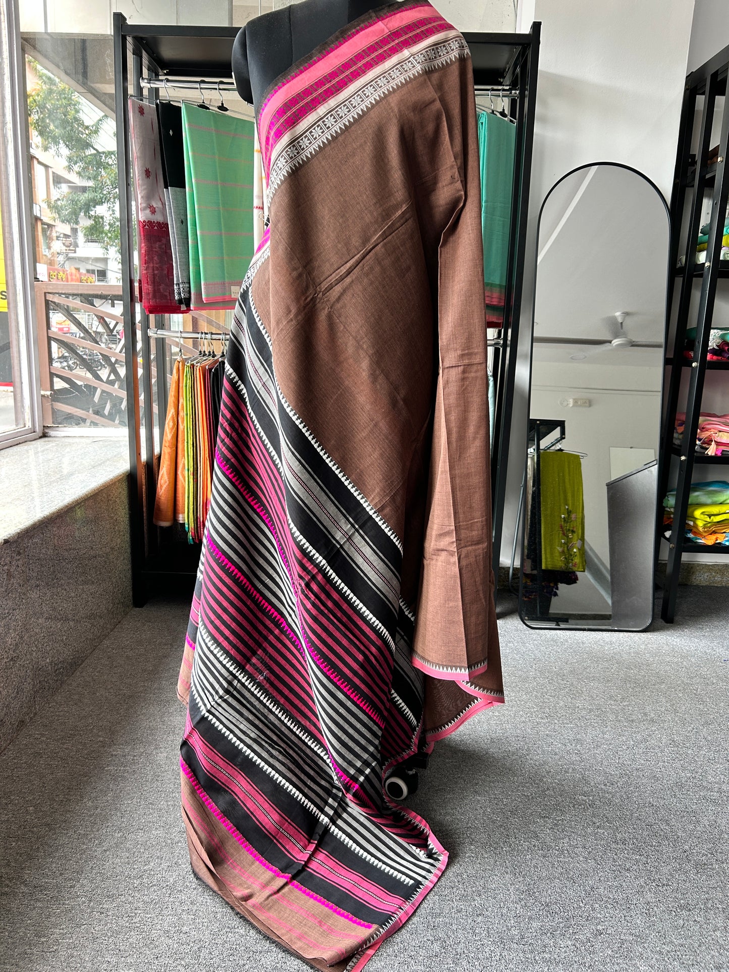 BROWN DHANIAKHALI SAREE