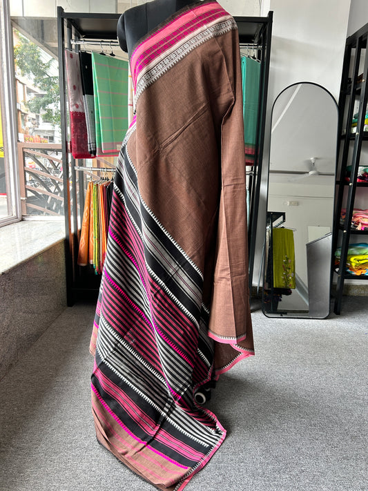 BROWN DHANIAKHALI SAREE
