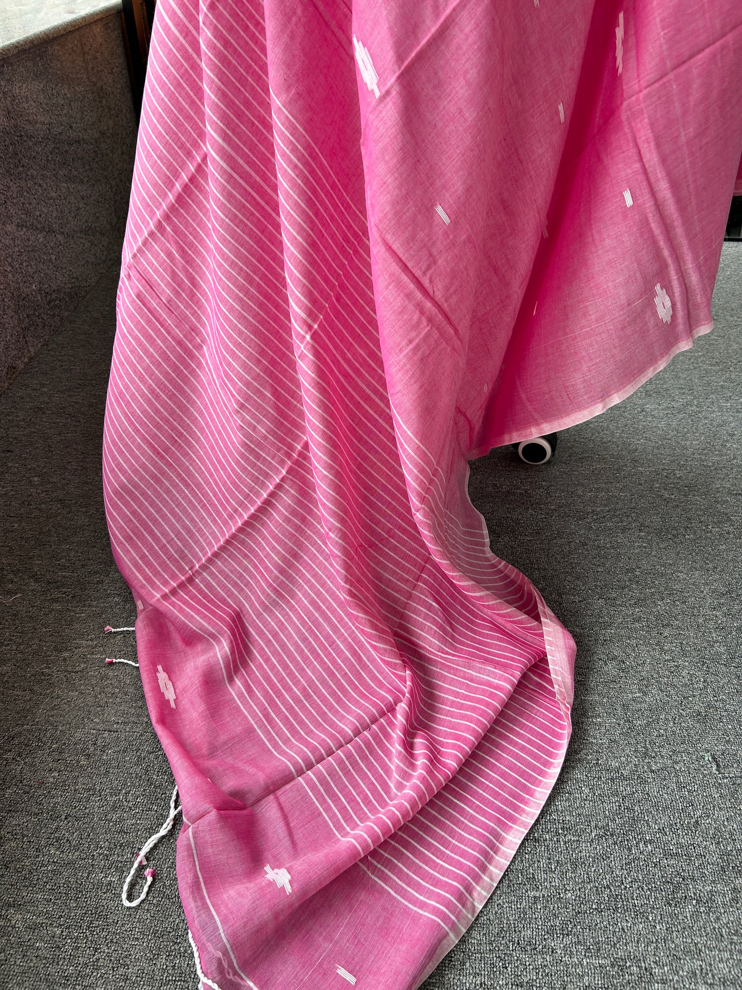 PINK MUL JAMDANI SAREE