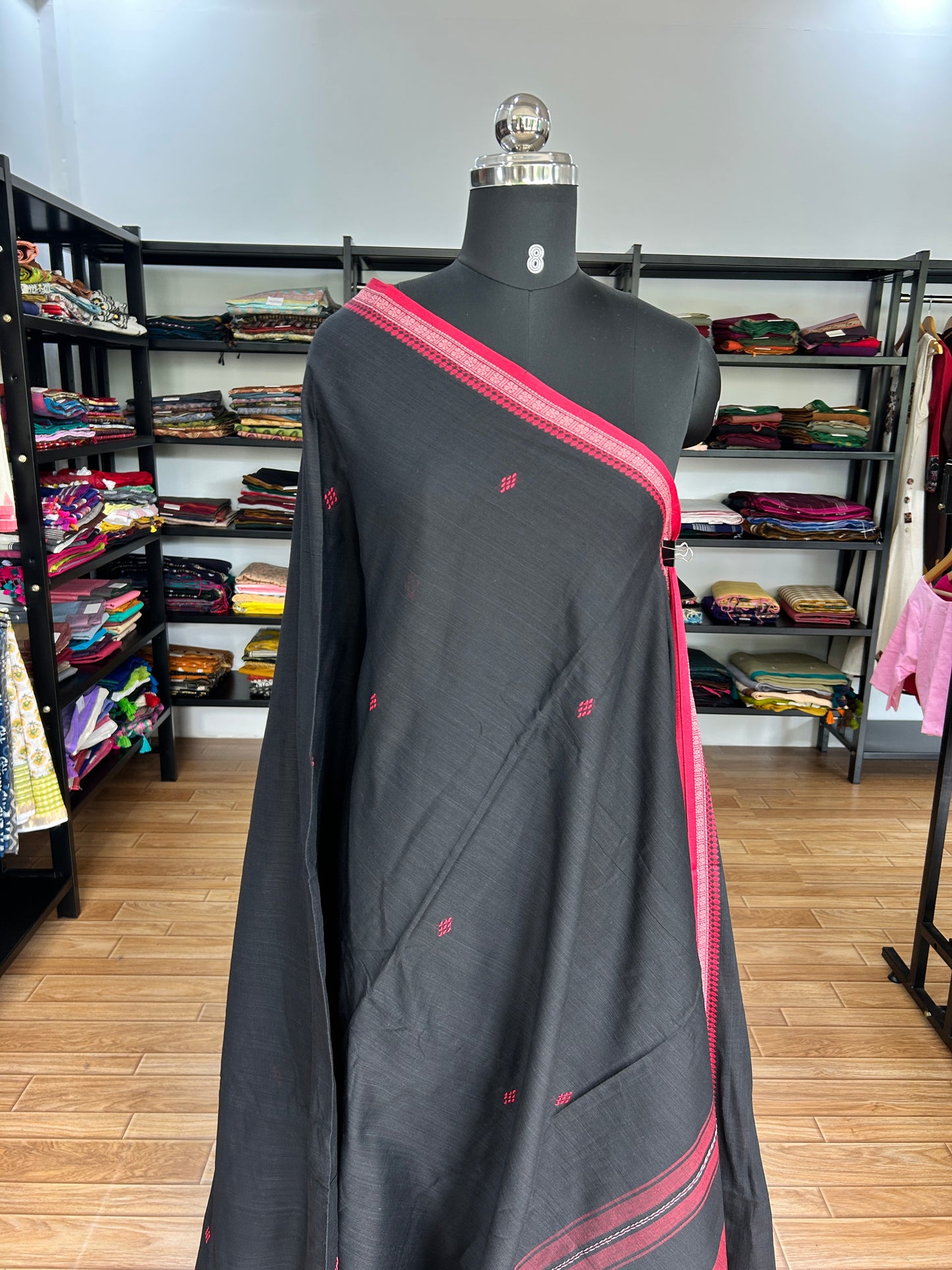 BLACK DHANIAKHALI SAREE
