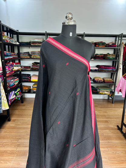 BLACK DHANIAKHALI SAREE