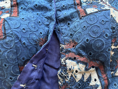 BLUE COTTON BLOUSE