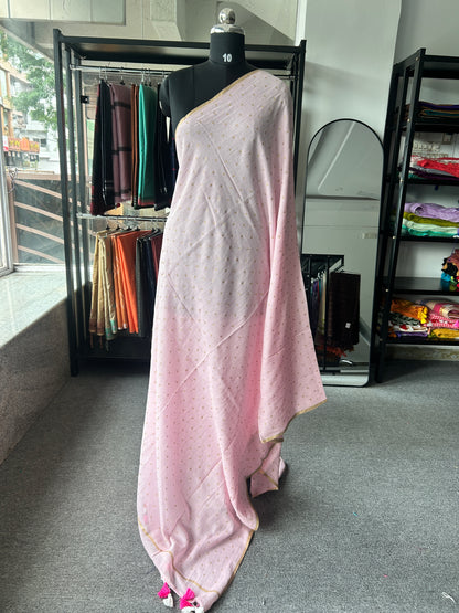 PINK MUL SAREE