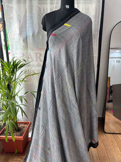 GREY JAMDANI SAREE