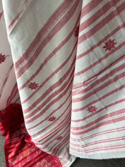 WHITE DHANIAKHALI SAREE
