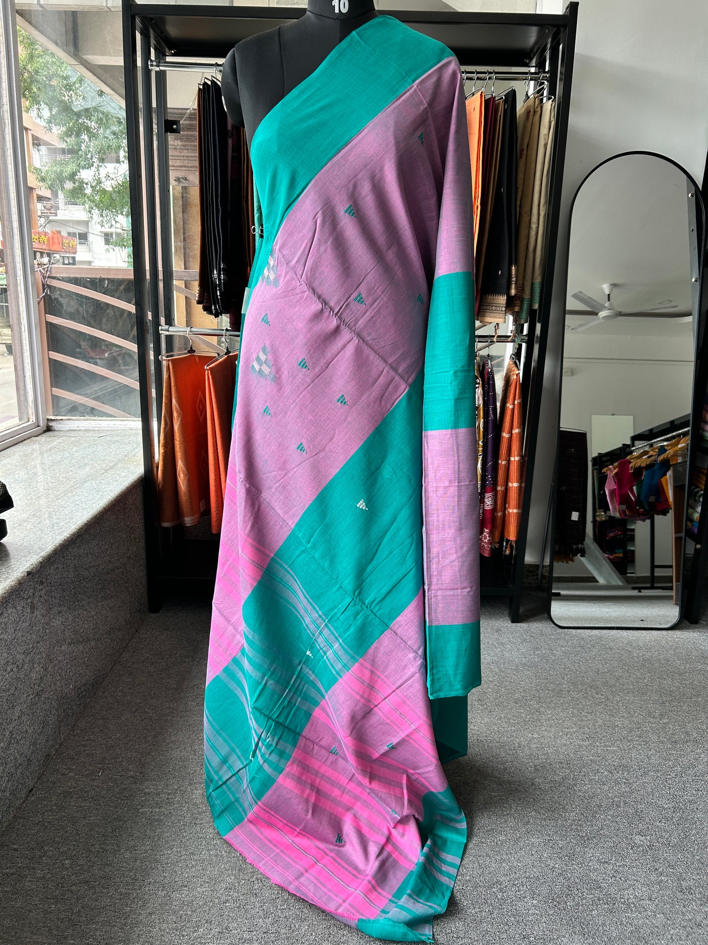 PINK DHANIAKHALI SAREE
