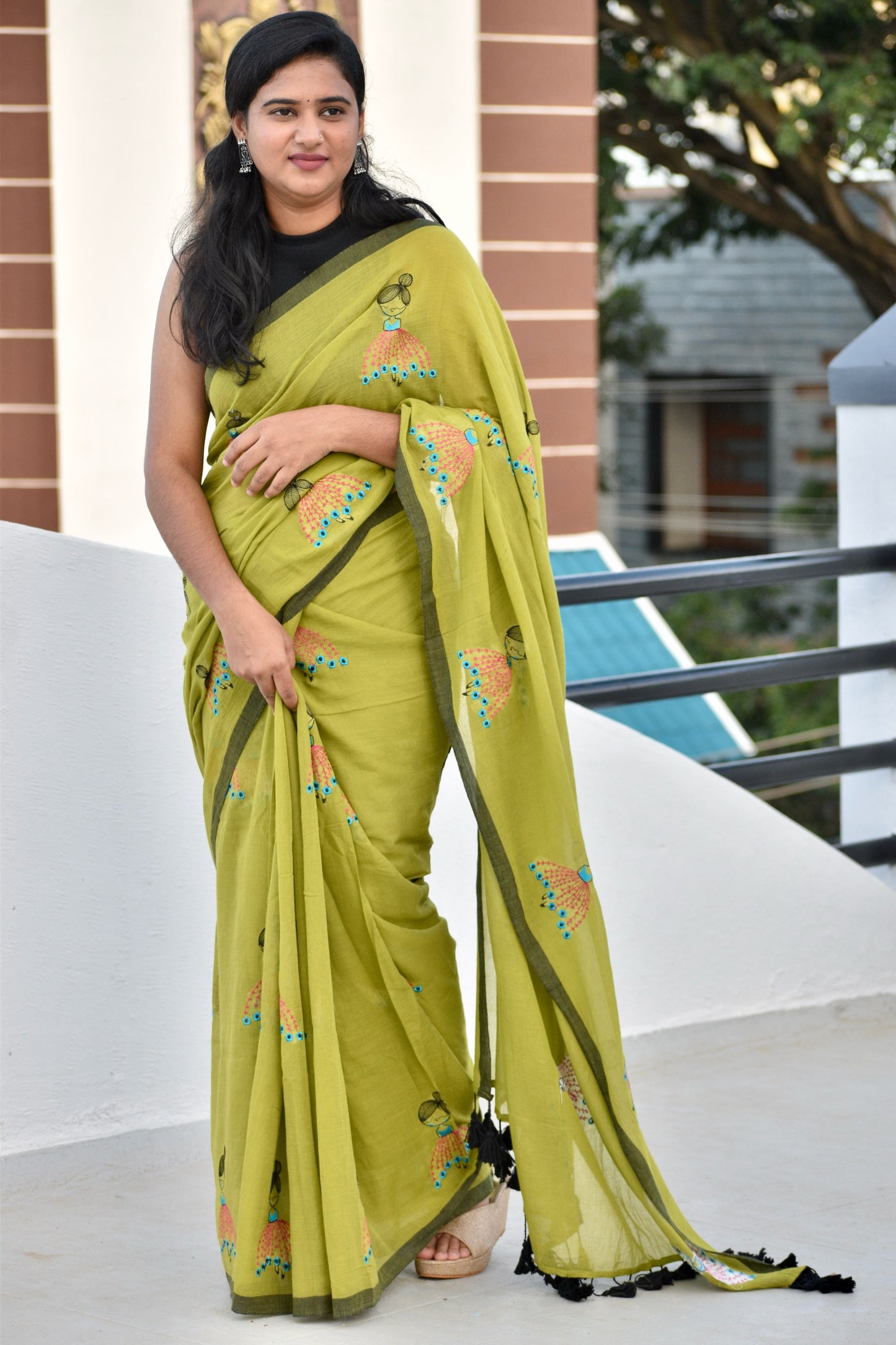 GREEN MUL SAREE