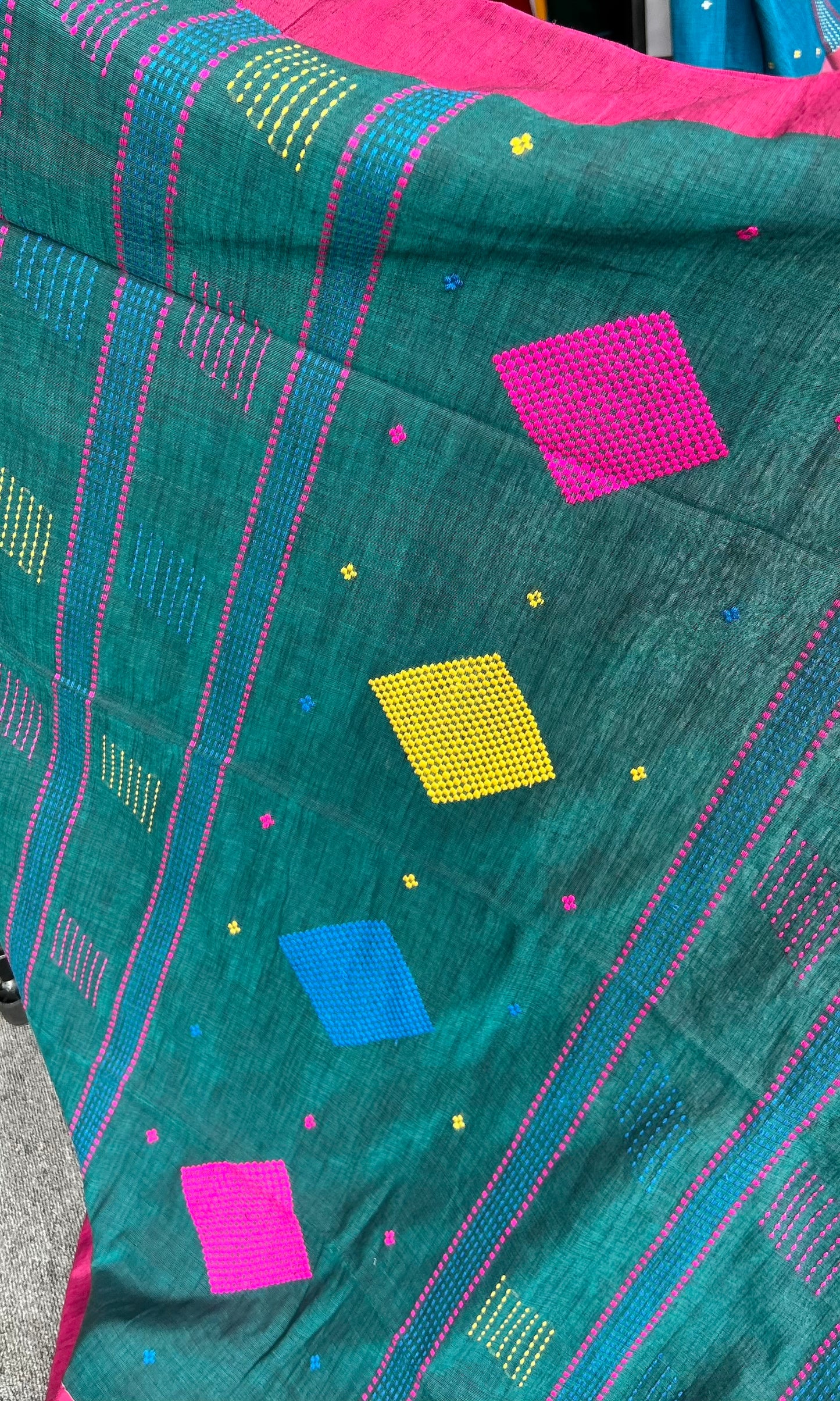 GREEN KHADI COTTON SAREE