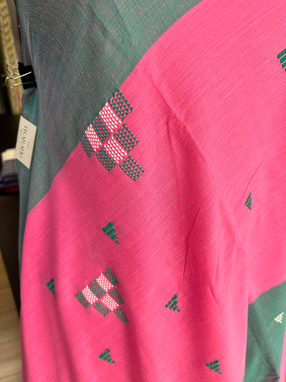 PINK DHANIAKHALI SAREE
