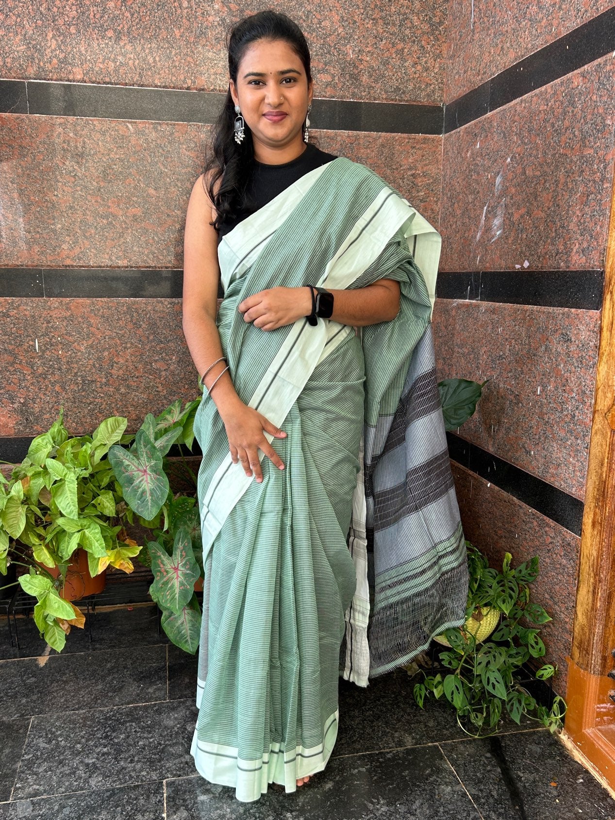 GREEN PATTEDANCHU SAREE.