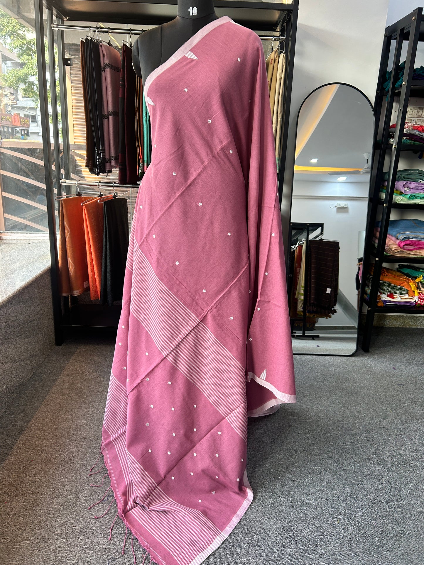 PINK JAMDANI SAREE