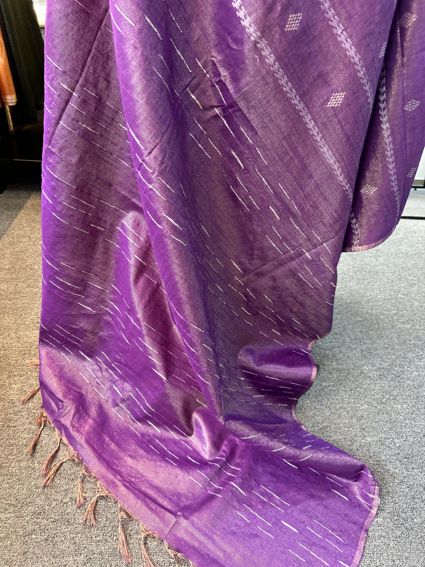 PURPLE TISSUE SAREE