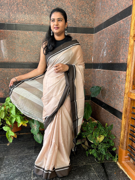 BROWN PATTEDANCHU SAREE.