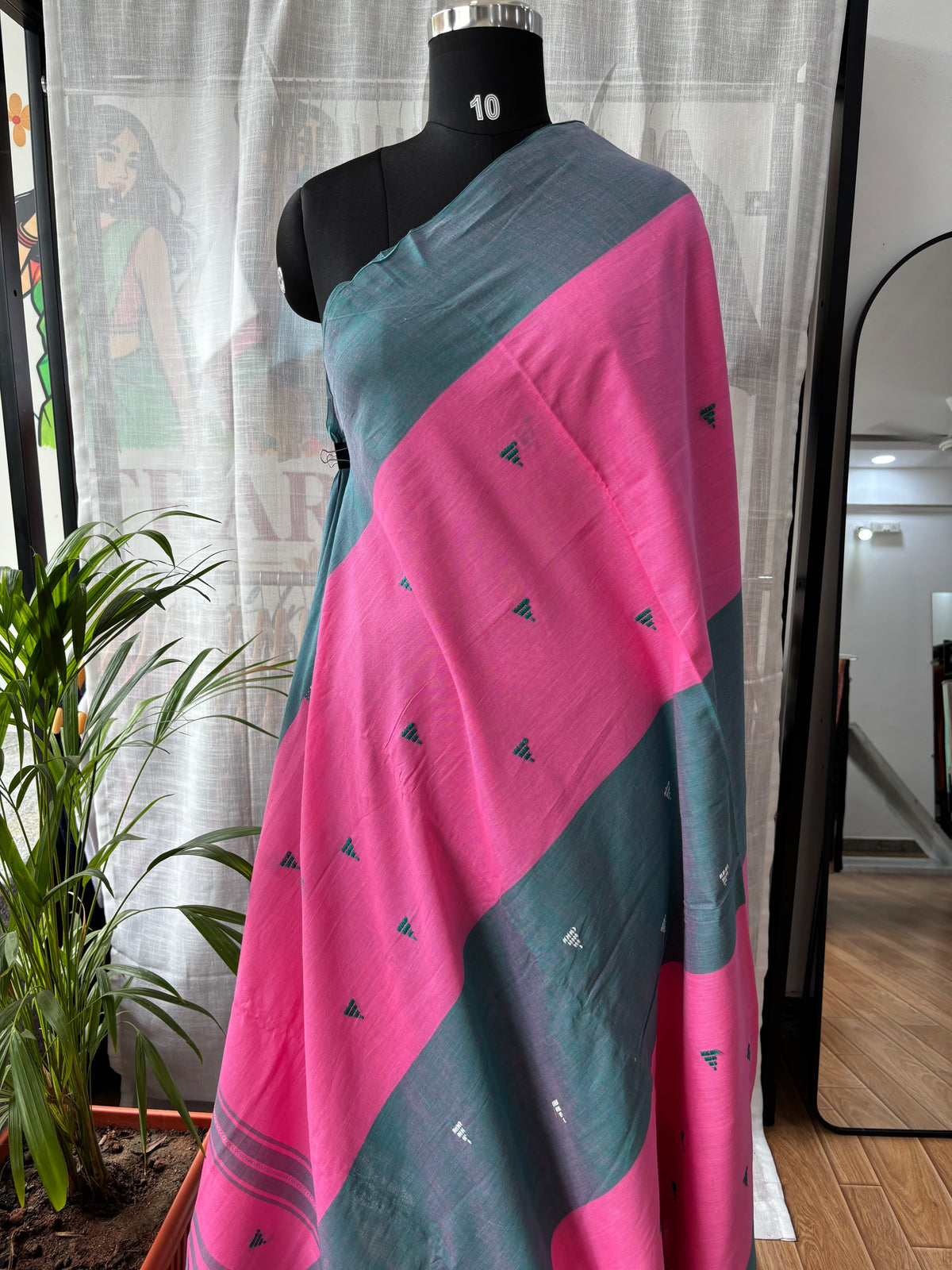 PINK DHANIAKHALI SAREE