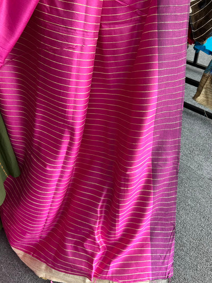 PINK MADHUBANI SILK SAREE