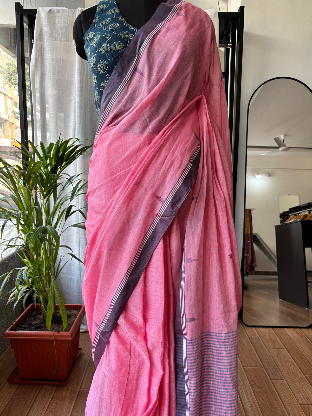 PINK JAMDANI SAREE