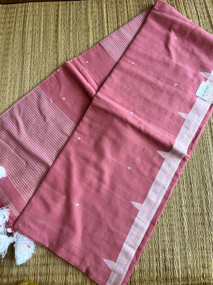 PINK JAMDANI SAREE