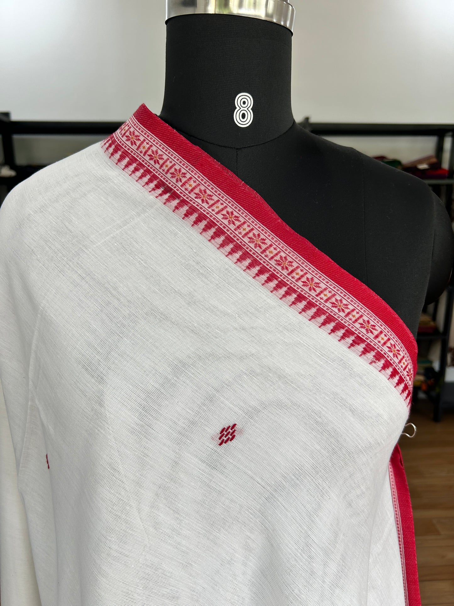 WHITE DHANIAKHALI SAREE