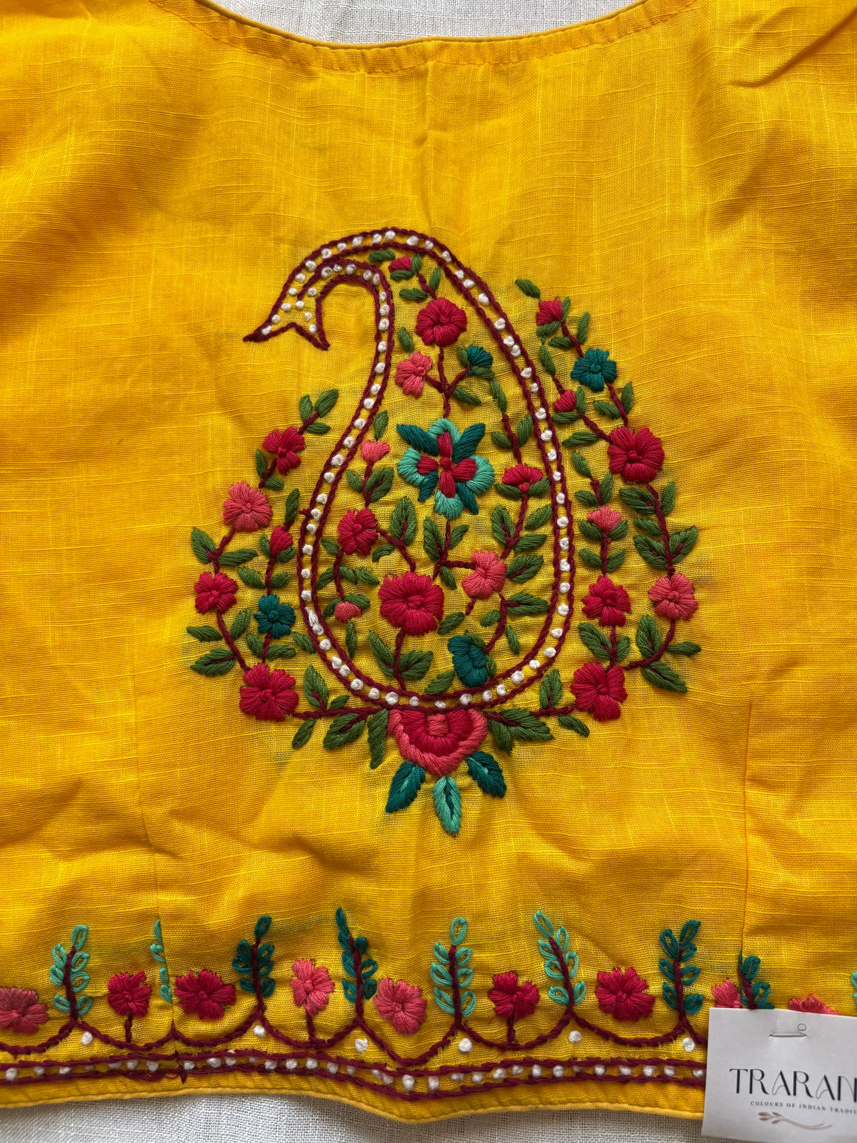 Yellow Embroidered blouse