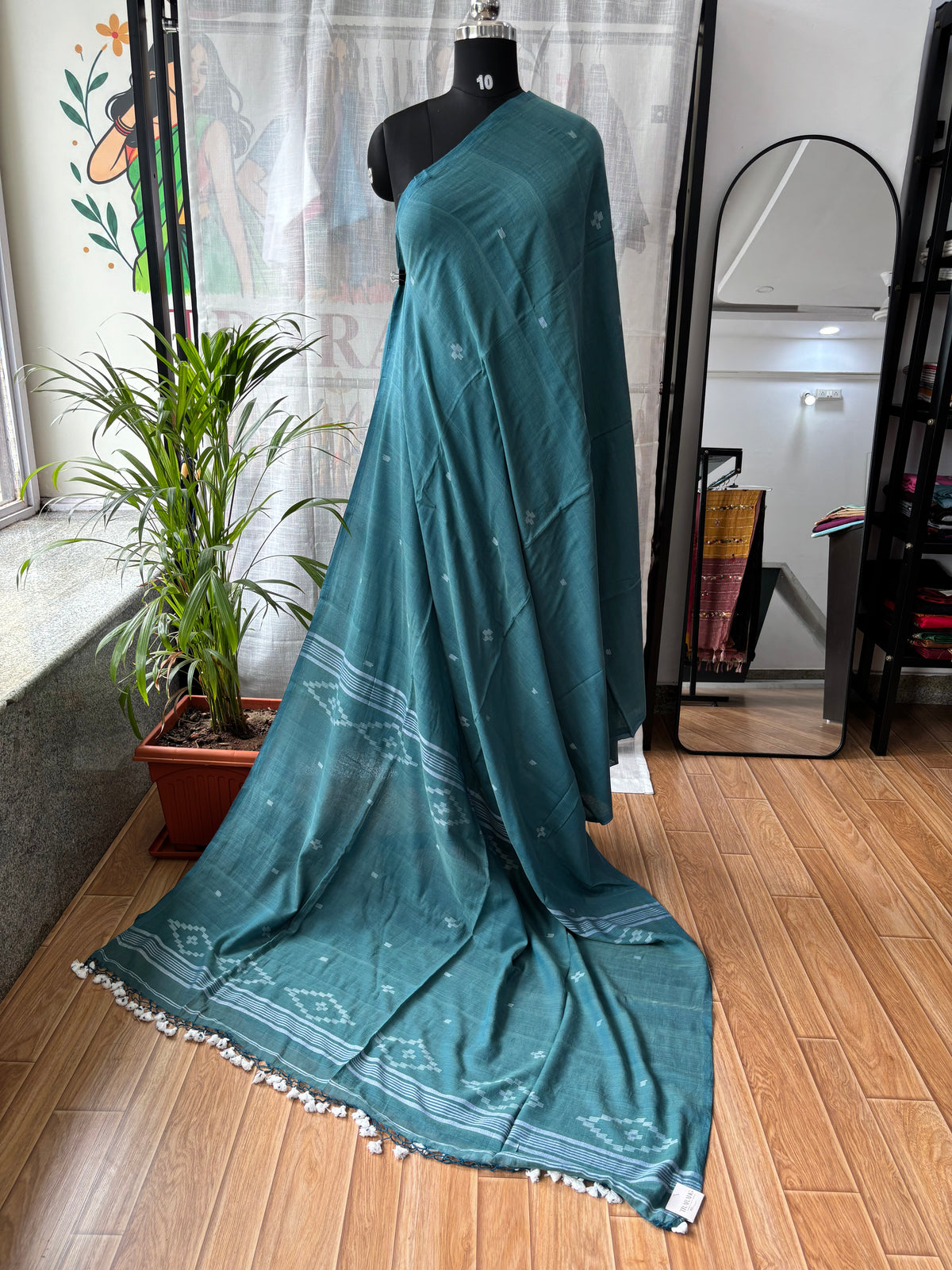 BLUE JAMDANI SAREE