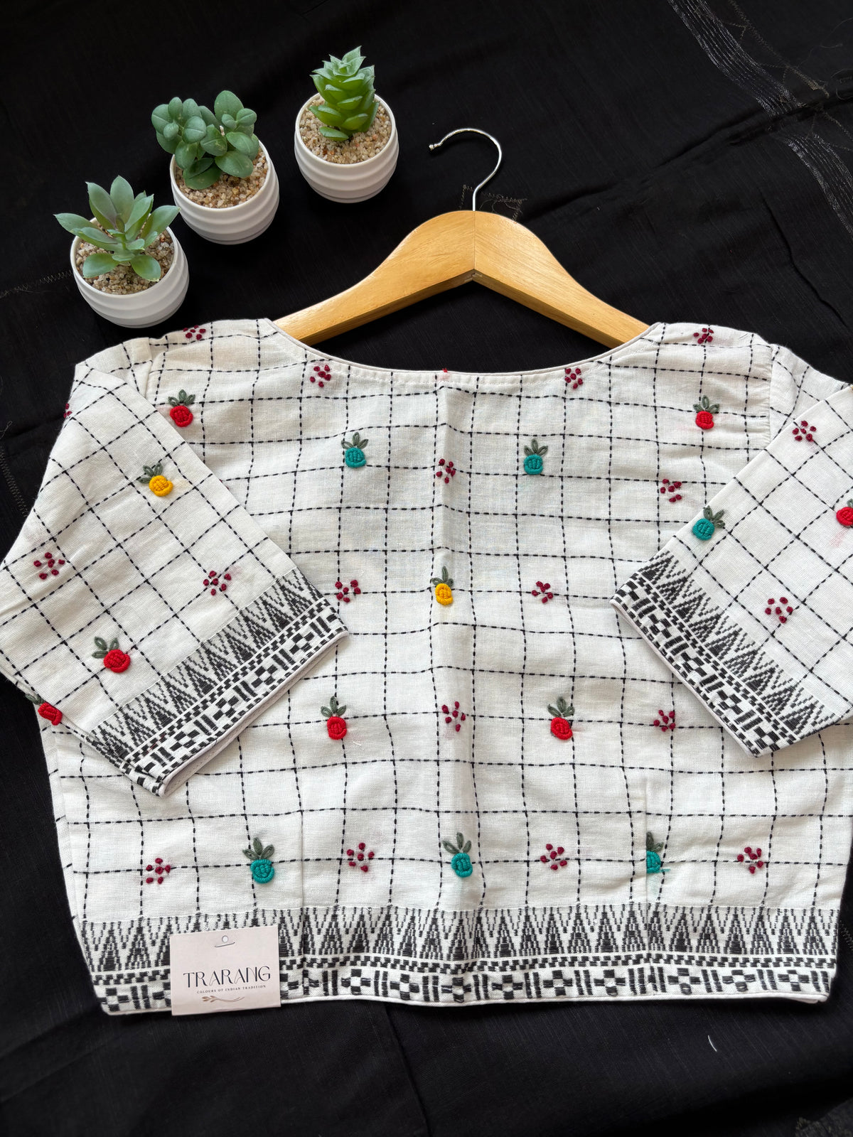 WHITE EMBROIDERED  BLOUSE