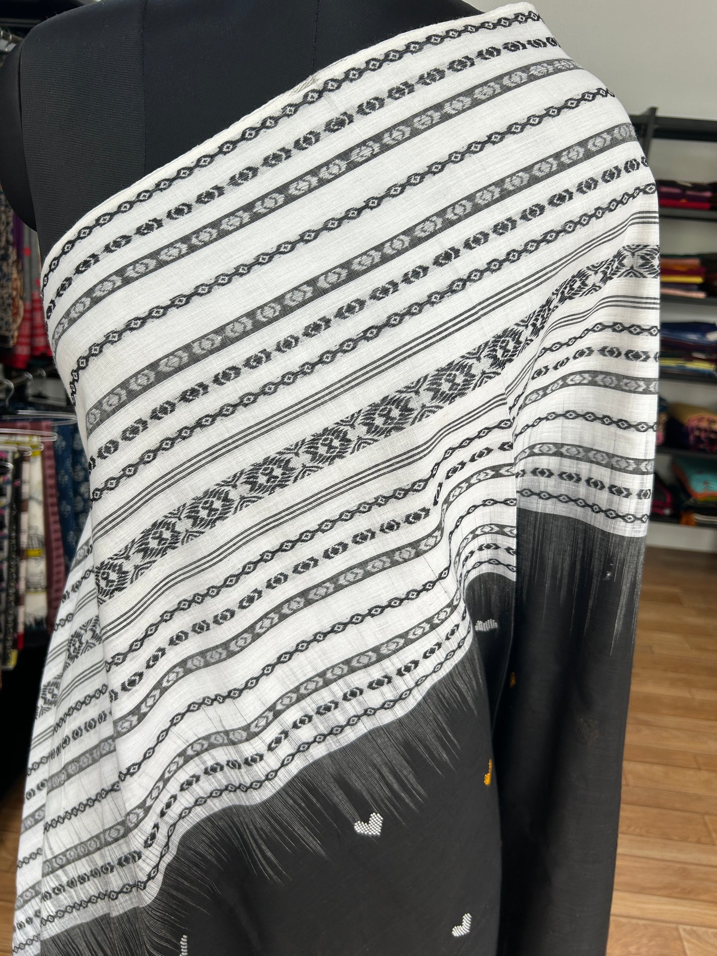 BLACK DHANIAKHALI SAREE