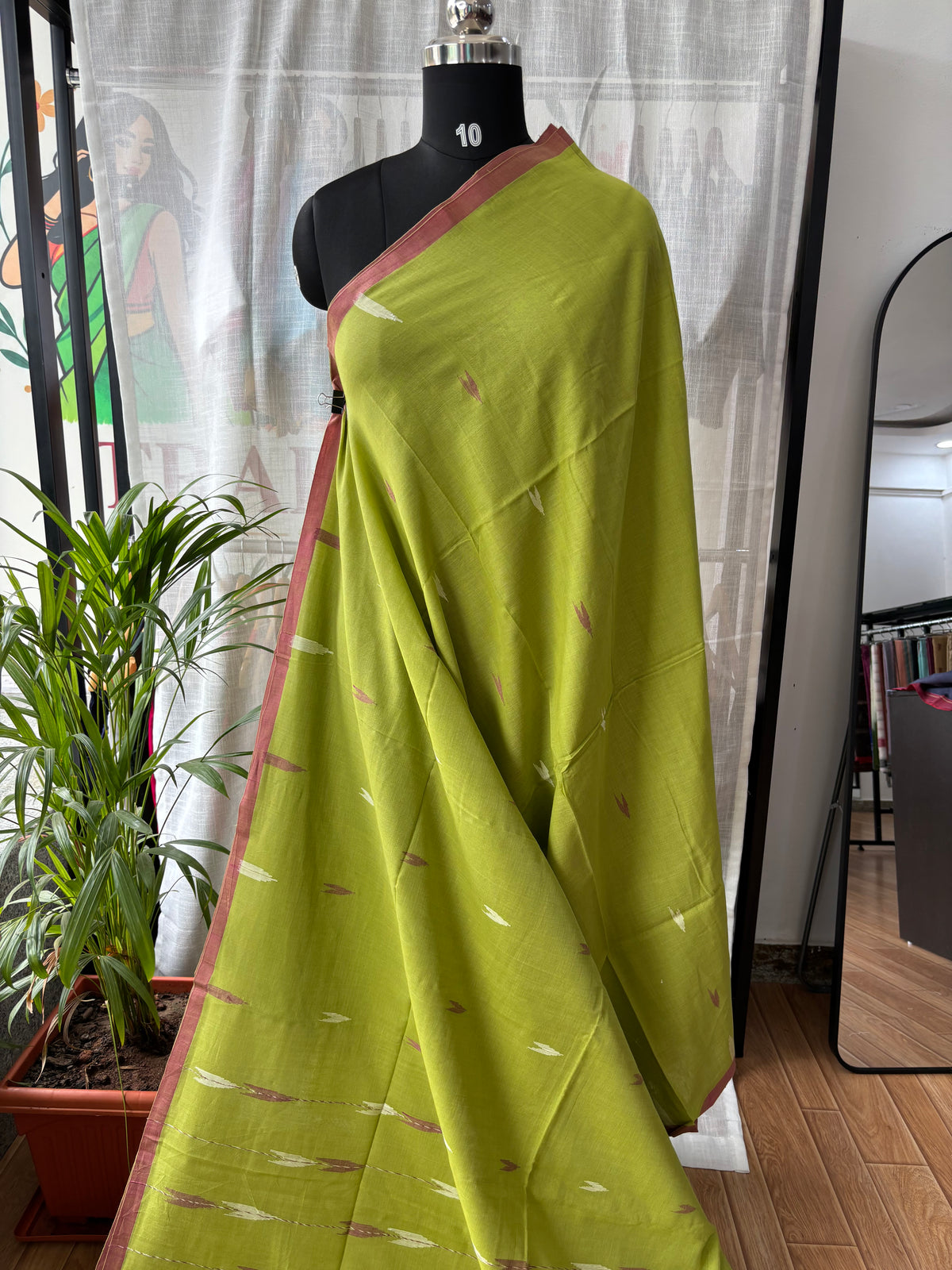 LIGHT GREEN JAMDANI SAREE