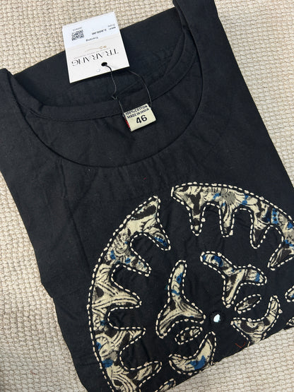 BLACK GAMTHI COTTON SUIT