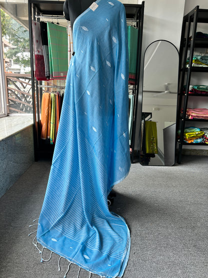 BLUE MUL JAMDANI SAREE