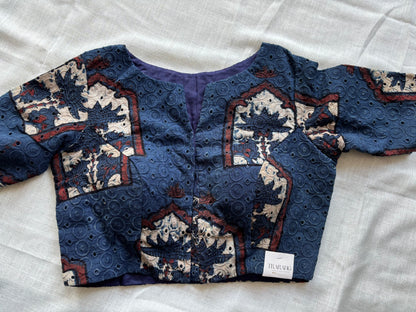 BLUE COTTON BLOUSE