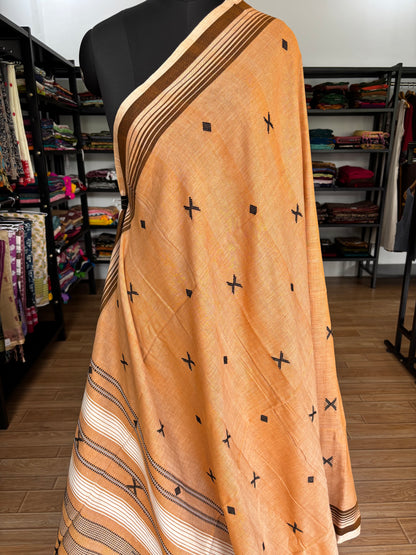 ORANGE BHUJODI SAREE