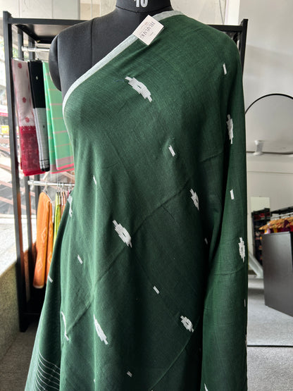 GREEN MUL JAMDANI SAREE