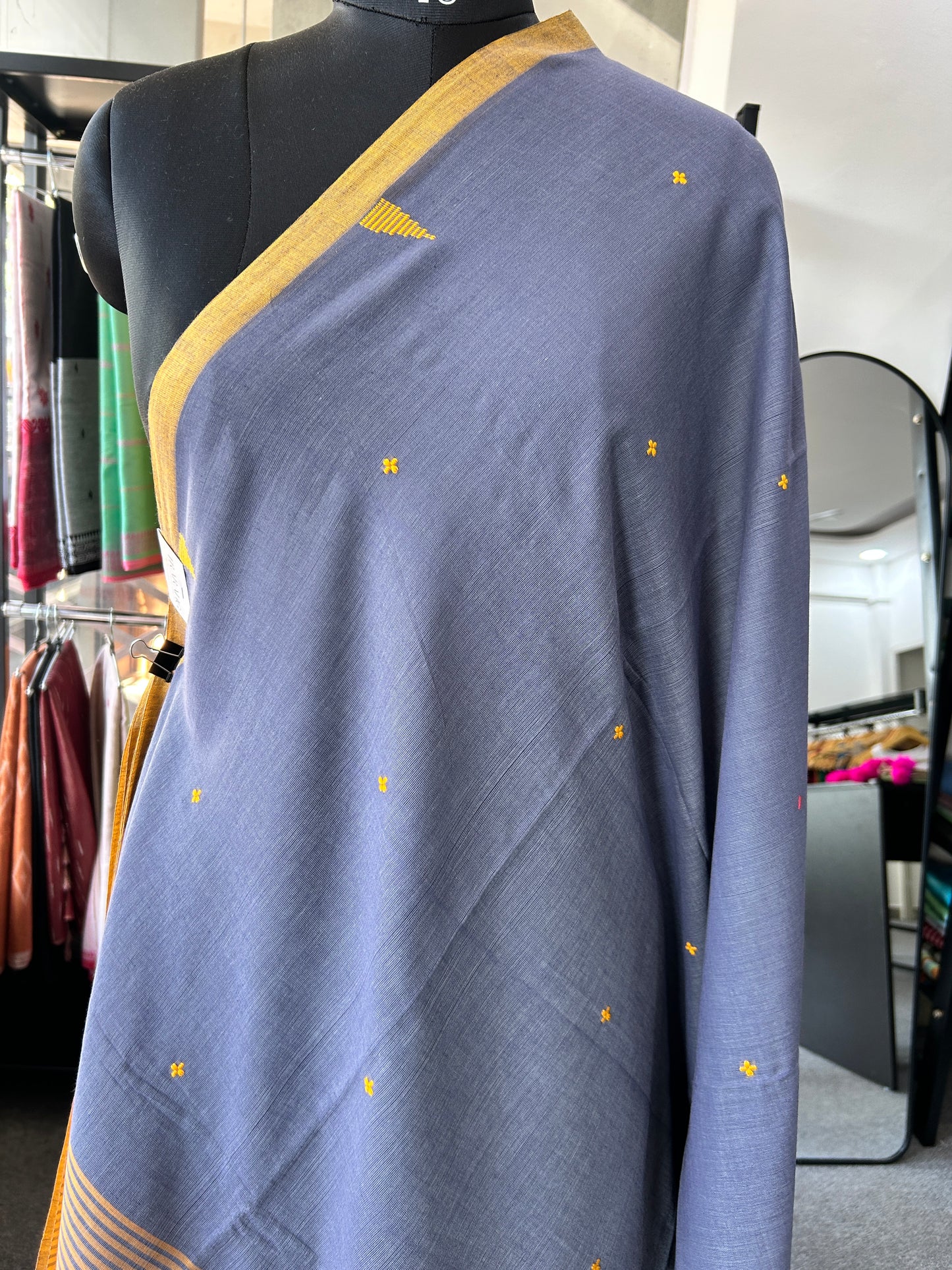 GREY JAMDANI SAREE