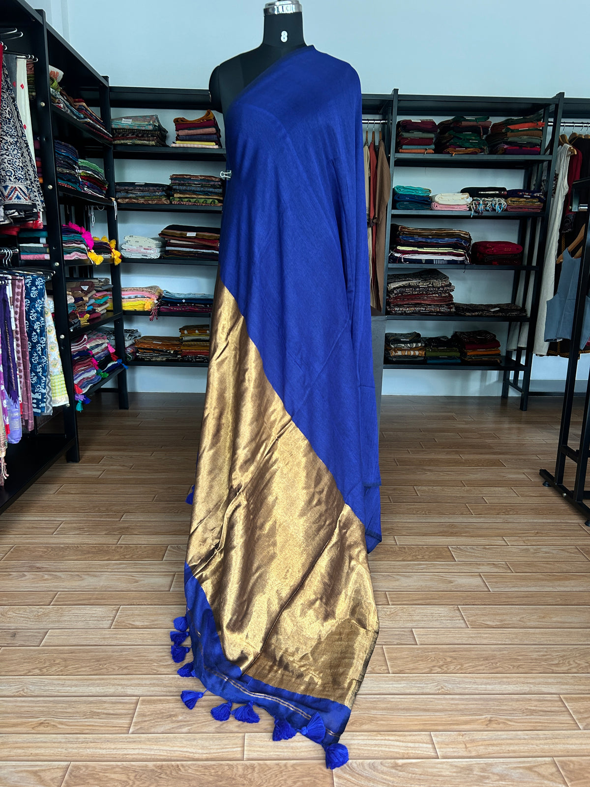 BLUE ACRYLIC SAREE