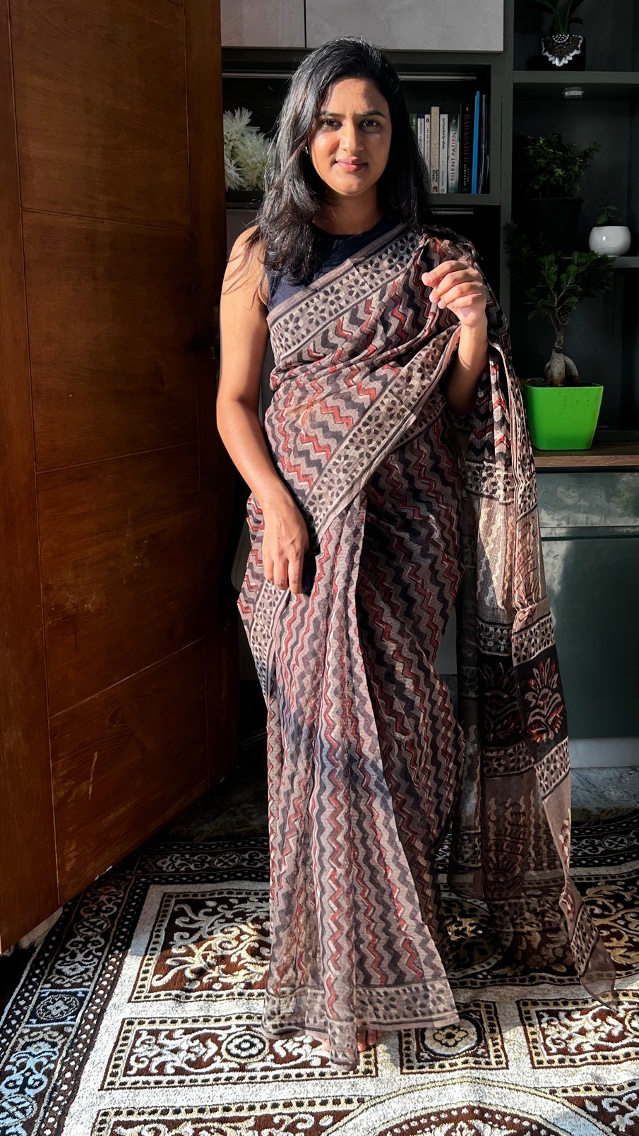 Black mul saree