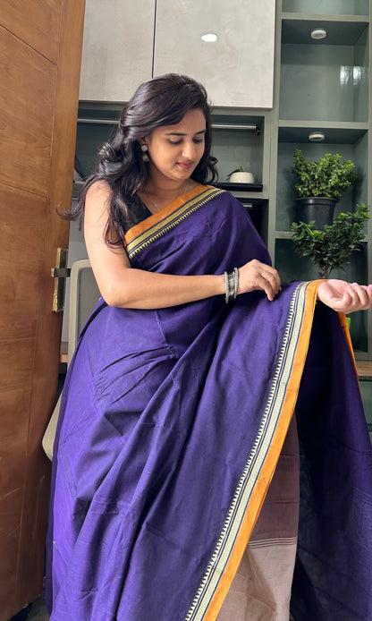 PURPLE NARAYANPET SAREE