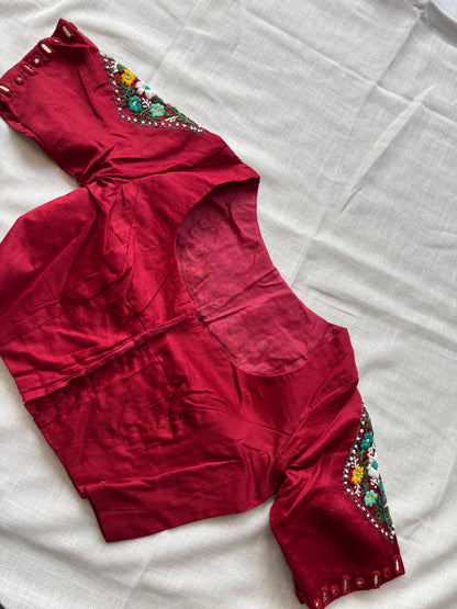 Brown Embroidered blouse