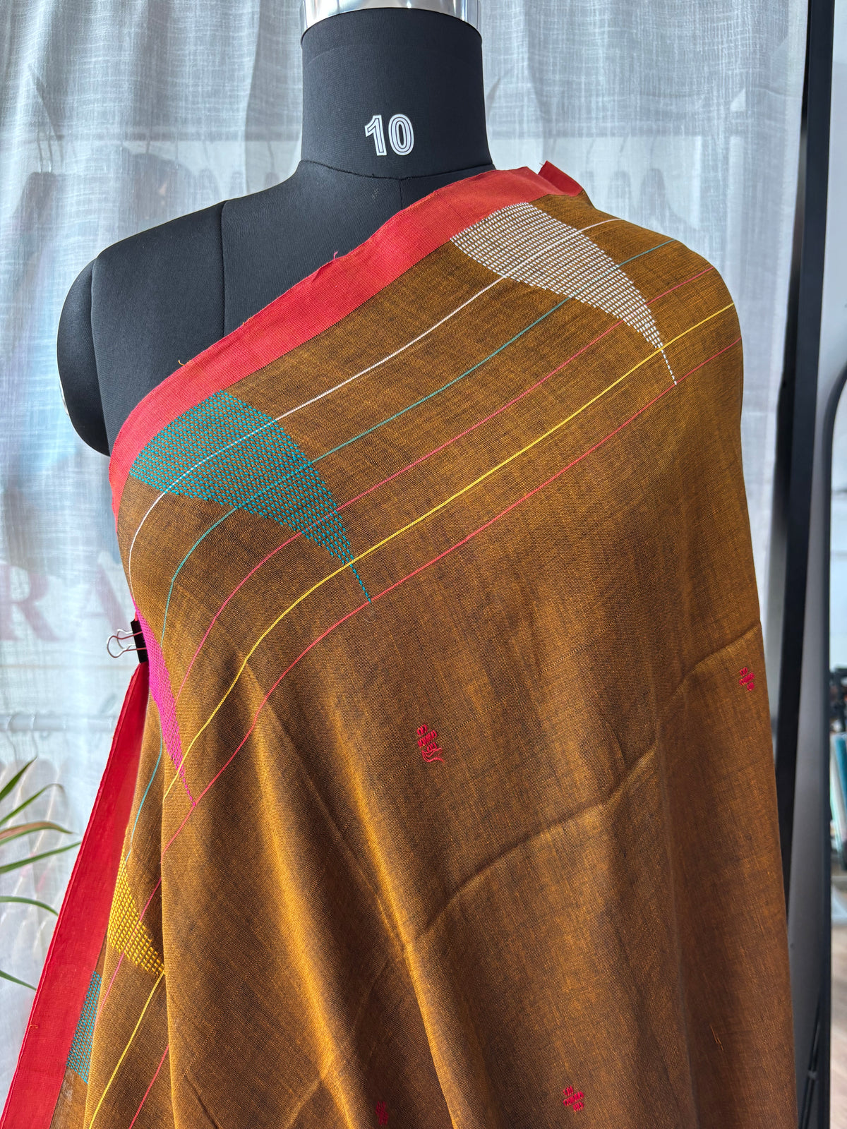 BROWN JAMDANI SAREE