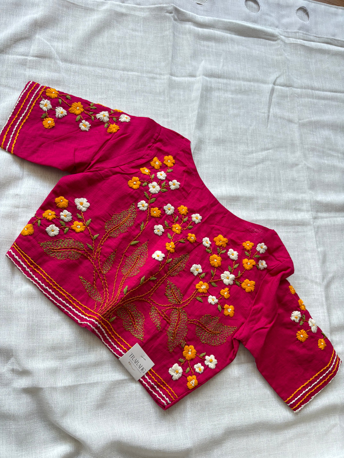 Pink Embroidered blouse