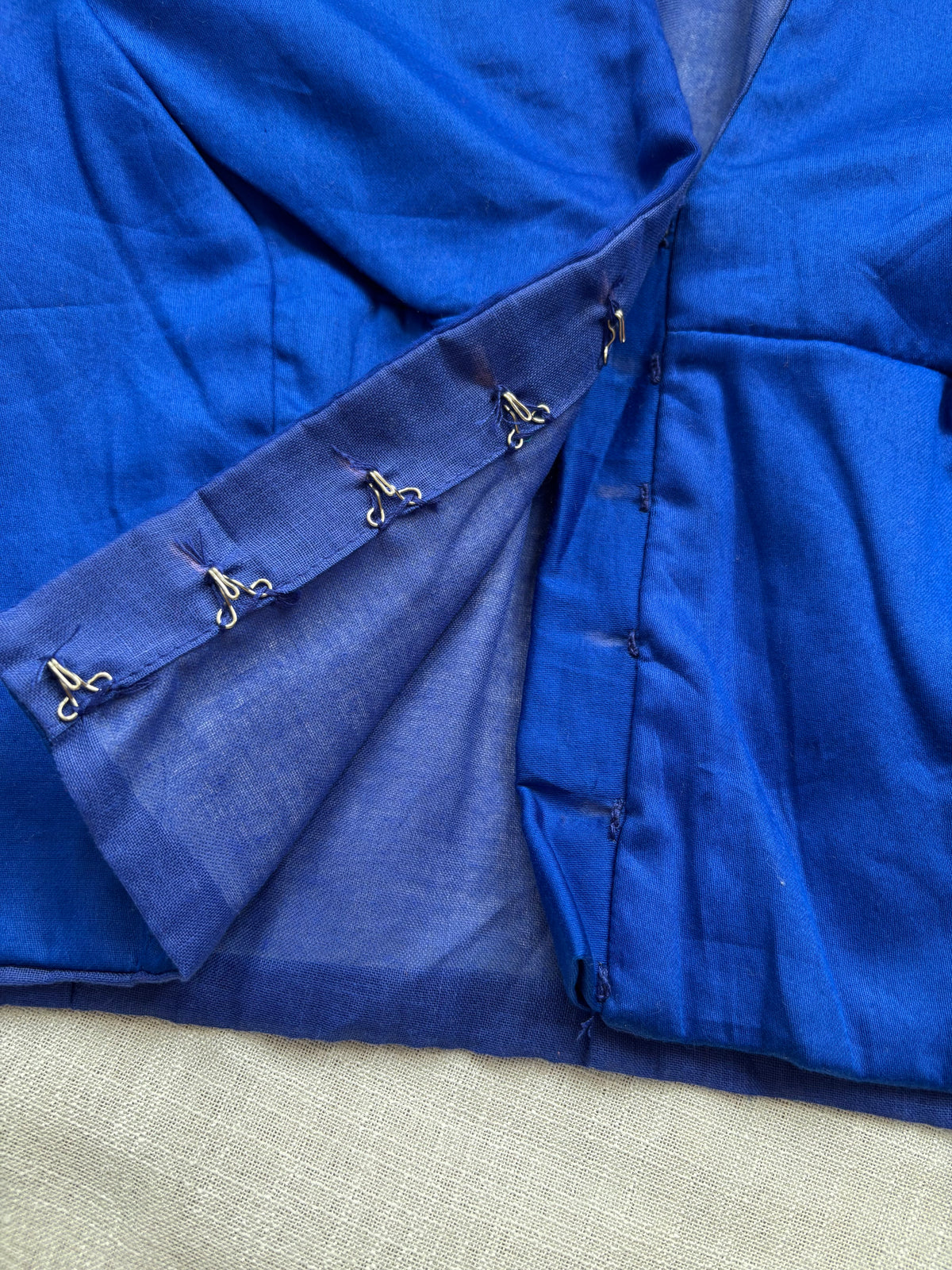NAVY BLUE COTTON BLOUSE