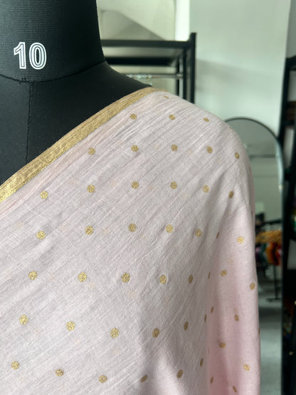 PINK MUL SAREE