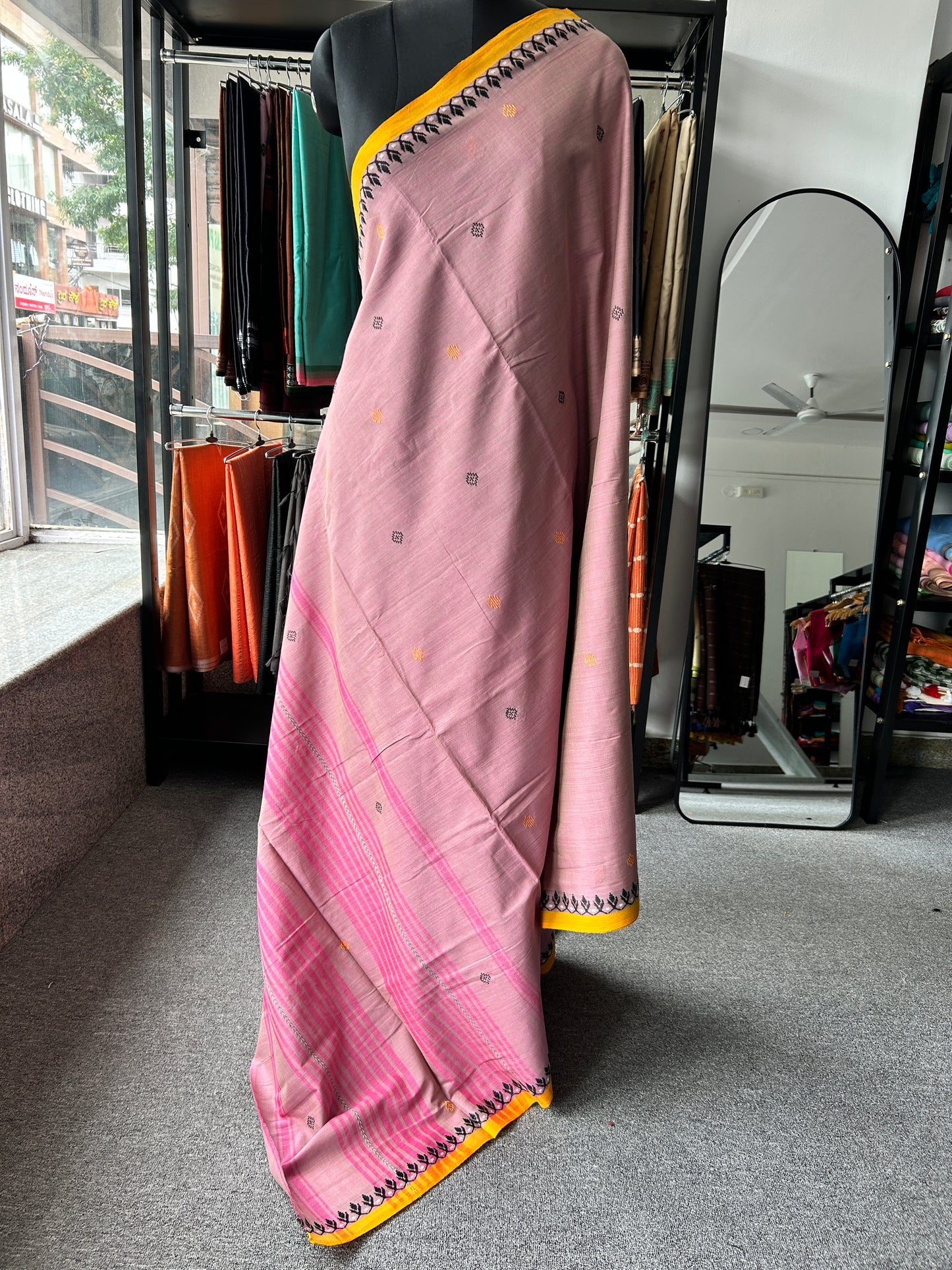 PINK DHANIAKHALI SAREE
