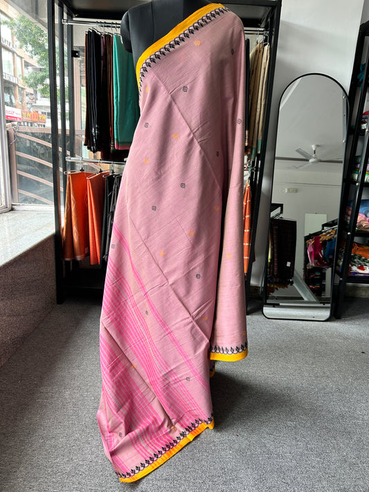 PINK DHANIAKHALI SAREE