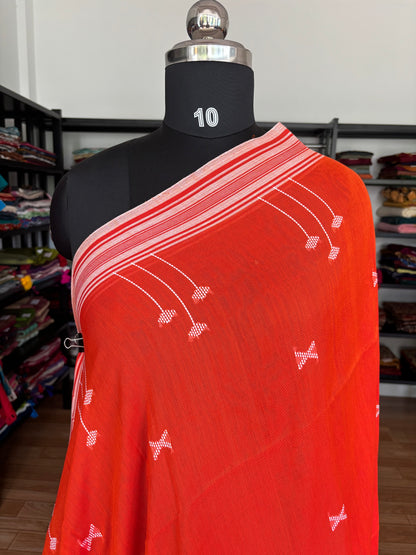ORANGE BHUJODI SAREE