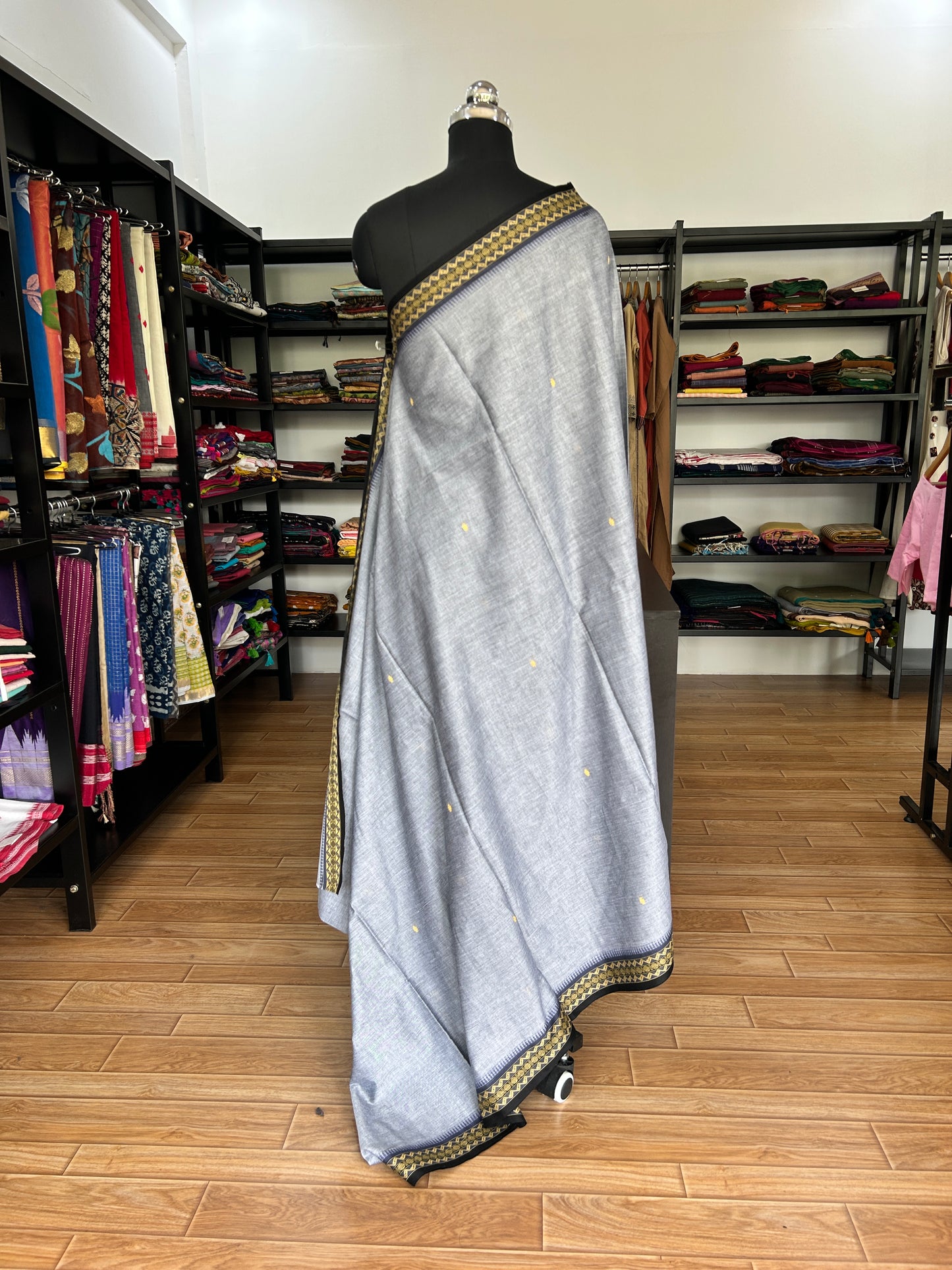GREY DHANIAKHALI SAREE
