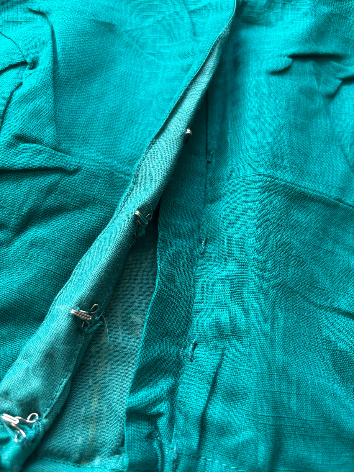 Blue hand painted blouse