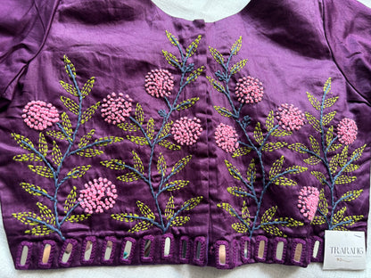 Purple Embroidered blouse