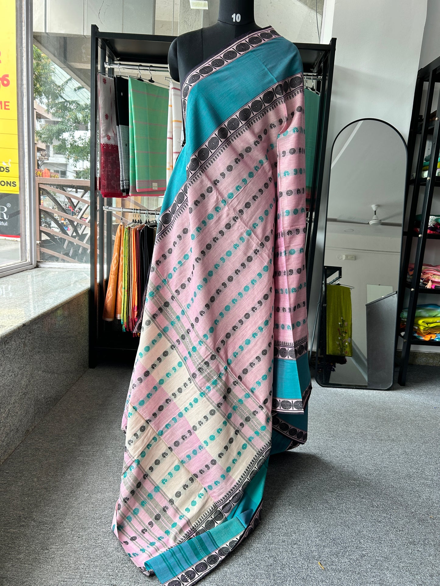 PINK DHANIAKHALI SAREE